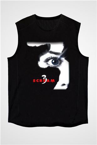 Scream Siyah Unisex Kolsuz Tişört