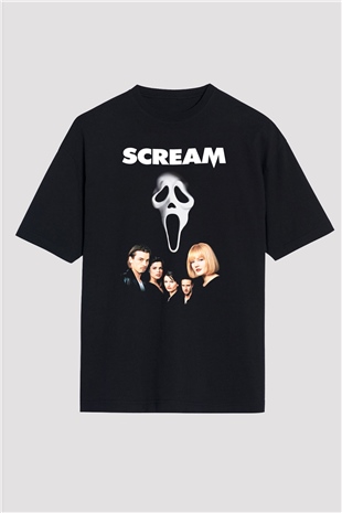 Scream Siyah Unisex Oversize Tişört T-Shirt