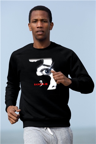 Scream Siyah Unisex Sweatshirt