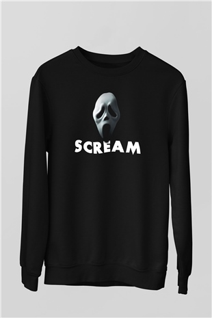Scream Siyah Unisex Sweatshirt
