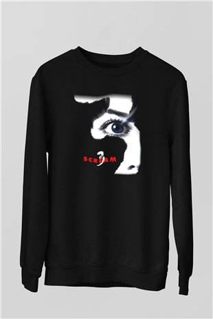 Scream Siyah Unisex Sweatshirt