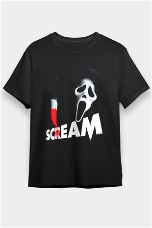 Scream Siyah Unisex Tişört T-Shirt