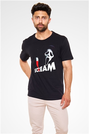 Scream Siyah Unisex Tişört T-Shirt