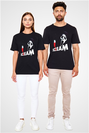 Scream Siyah Unisex Tişört T-Shirt