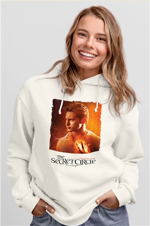 Secret Circle Beyaz Unisex Hoodie