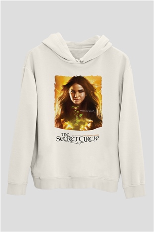 Secret Circle Beyaz Unisex Hoodie