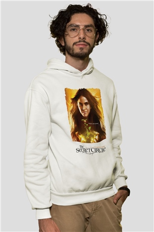 Secret Circle Beyaz Unisex Hoodie