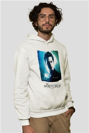 Secret Circle Beyaz Unisex Hoodie