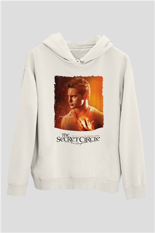 Secret Circle Beyaz Unisex Hoodie