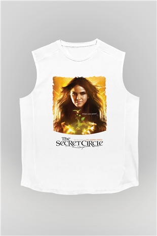 Secret Circle Beyaz Unisex Kolsuz Tişört