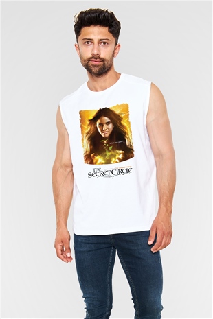Secret Circle Beyaz Unisex Kolsuz Tişört