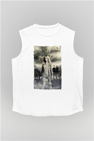 Secret Circle Beyaz Unisex Kolsuz Tişört