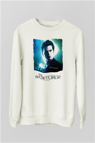 Secret Circle Beyaz Unisex Sweatshirt