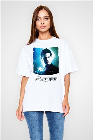Secret Circle Beyaz Oversize Tişört Oversize T-shirt