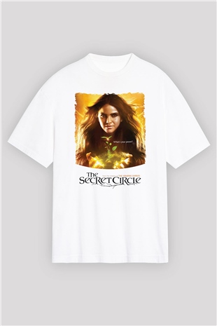 Secret Circle Beyaz Oversize Tişört Oversize T-shirt