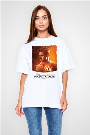 Secret Circle Beyaz Oversize Tişört Oversize T-shirt
