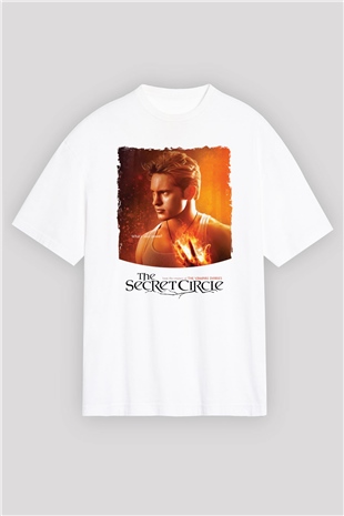 Secret Circle Beyaz Oversize Tişört Oversize T-shirt