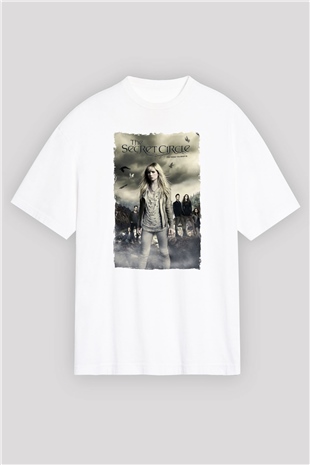 Secret Circle Beyaz Oversize Tişört Oversize T-shirt