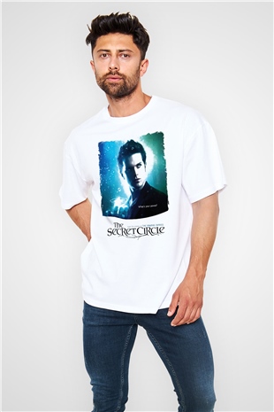 Secret Circle Beyaz Oversize Tişört Oversize T-shirt
