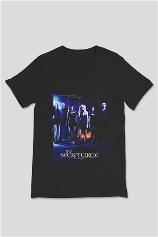 Secret Circle Siyah Unisex V Yaka Tişört