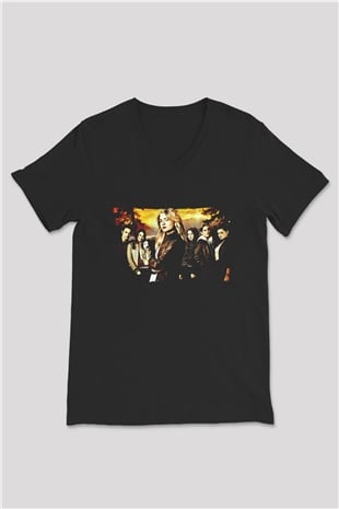 Secret Circle Siyah Unisex V Yaka Tişört