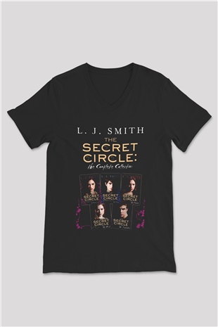 Secret Circle Siyah Unisex V Yaka Tişört