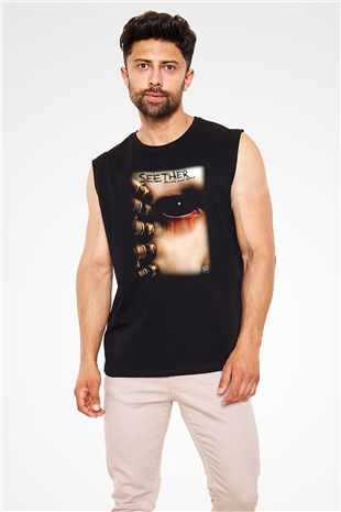 Seether Siyah Unisex Kolsuz Tişört