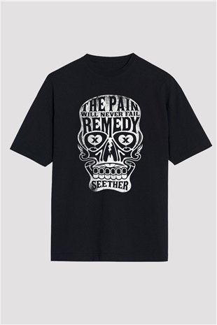 Seether Siyah Unisex Oversize Tişört T-Shirt