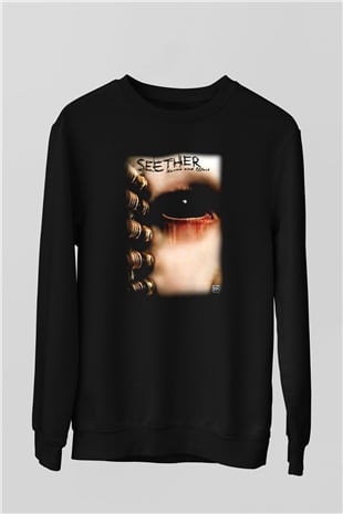 Seether Siyah Unisex Sweatshirt