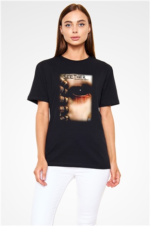 Seether Siyah Unisex Tişört T-Shirt - TişörtFabrikası