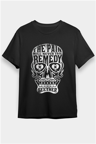 Seether Siyah Unisex Tişört T-Shirt - TişörtFabrikası