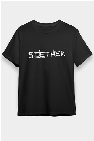 Seether Siyah Unisex Tişört T-Shirt - TişörtFabrikası