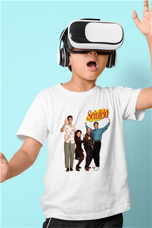 Seinfeld Baskılı Beyaz Unisex Çocuk Tişört
