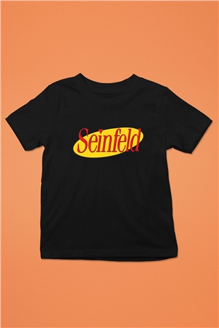 Seinfeld Baskılı Siyah Unisex Çocuk Tişört
