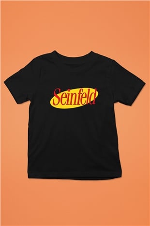 Seinfeld Baskılı Siyah Unisex Çocuk Tişört