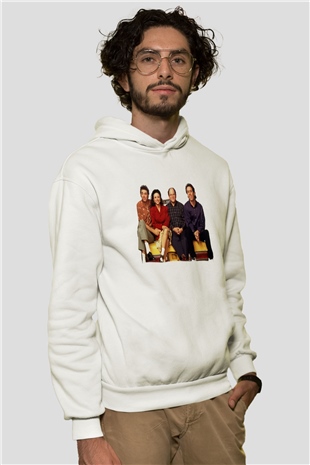 Seinfeld Beyaz Unisex Kapşonlu Sweatshirt