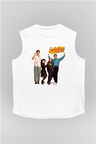 Seinfeld Beyaz Unisex Kolsuz Tişört
