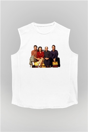 Seinfeld Beyaz Unisex Kolsuz Tişört
