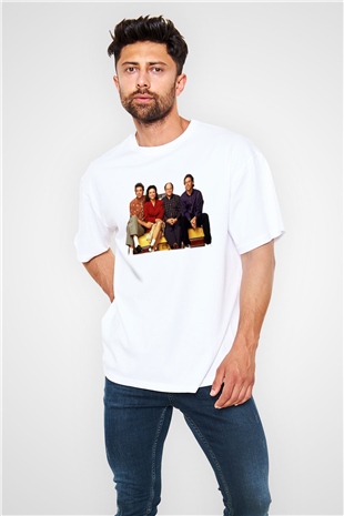 Seinfeld Beyaz Unisex Oversize Tişört T-Shirt