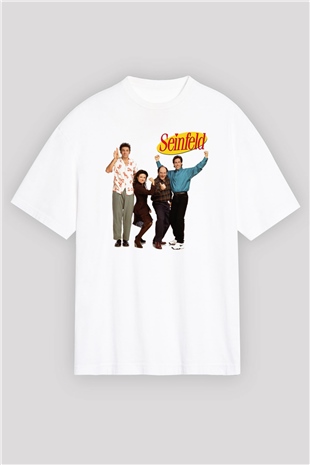 Seinfeld Beyaz Unisex Oversize Tişört T-Shirt