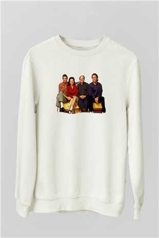 Seinfeld Beyaz Unisex Sweatshirt
