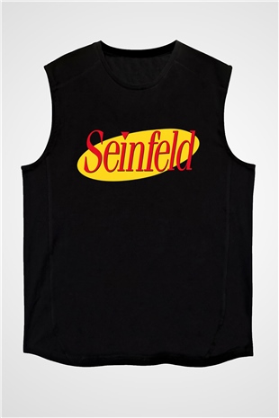 Seinfeld Siyah Unisex Kolsuz Tişört