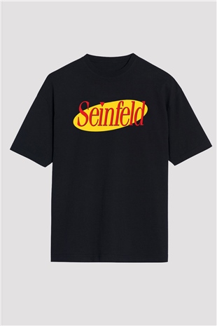 Seinfeld Siyah Unisex Oversize Tişört T-Shirt