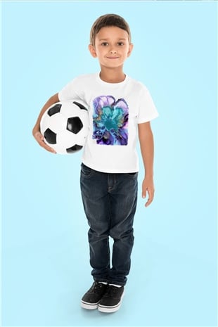Şekil Beyaz Unisex Çocuk Tişört
