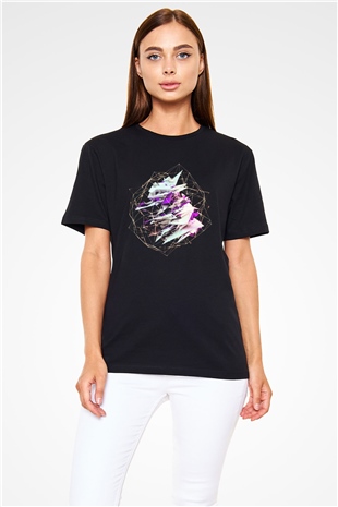 Şekil Siyah Unisex Tişört T-Shirt - TişörtFabrikası