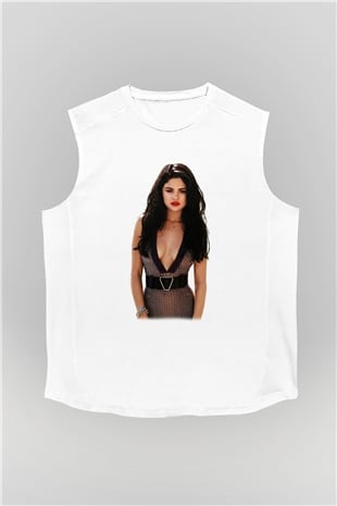 Selena Gomez Beyaz Unisex Kolsuz Tişört