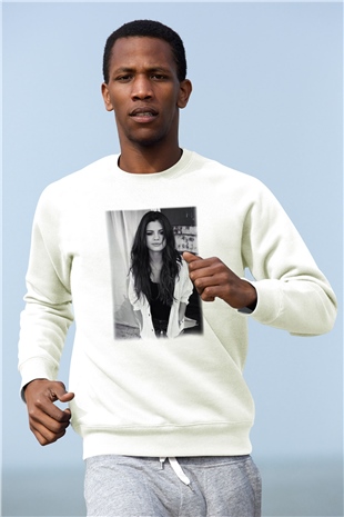Selena Gomez Beyaz Unisex Sweatshirt
