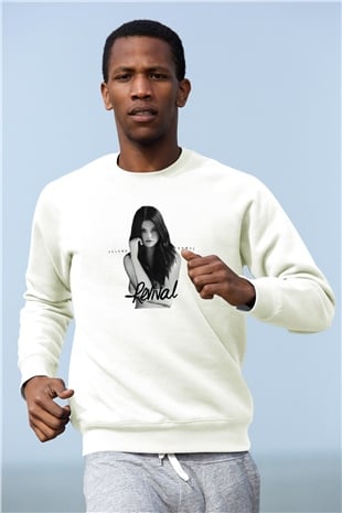 Selena Gomez Beyaz Unisex Sweatshirt