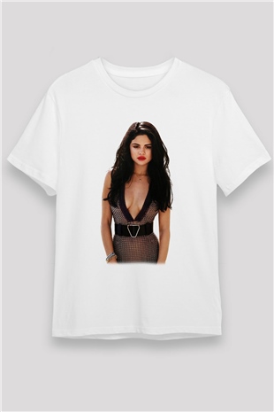 Selena Gomez Beyaz Unisex Tişört T-Shirt - TişörtFabrikası