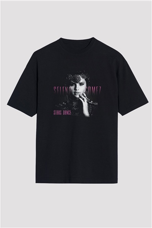 Selena Gomez Siyah Unisex Oversize Tişört T-Shirt